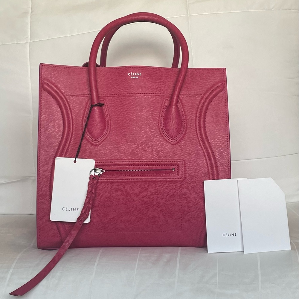Celine Medium Luggage Phantom Bag in Fuchsia